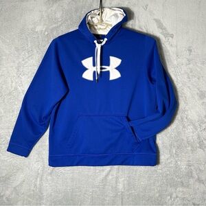 Under Armour Hoodie Mens XL Blue Embroidered Storm Logo Activewear Athletic